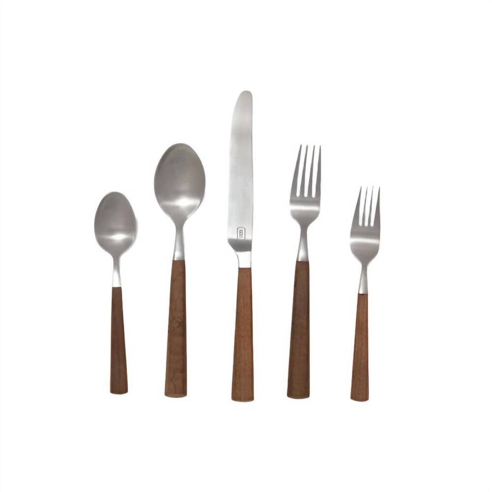 NEW BLUE PHEASANT micah flatware set in maple/silver
